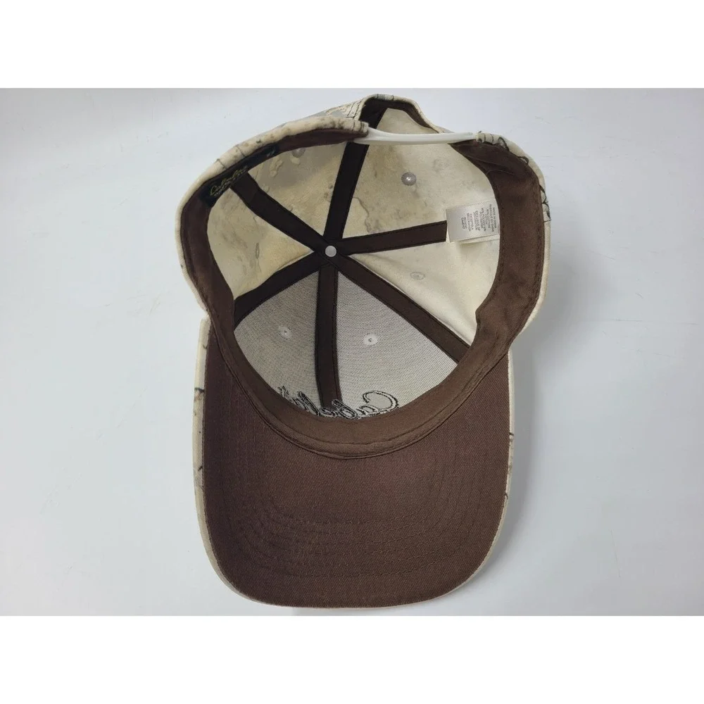 Cabelas Tundra Camo Snapback Hat Cap‎ Snow Outdoors Winter Men Women White Gray